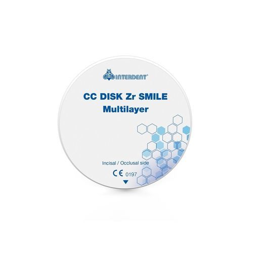 Циркониевый стоматологический материал - CC Disk Zr SMILE Multilayer - Interdent - из дисиликата лития / из фарфора / для восстановления зубов
