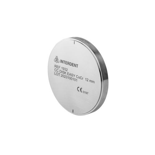 Стоматологический материал из хромированного кобальта - CC Disk EASY  - Interdent - для восстановления зубов / CFAO / для фрезерования