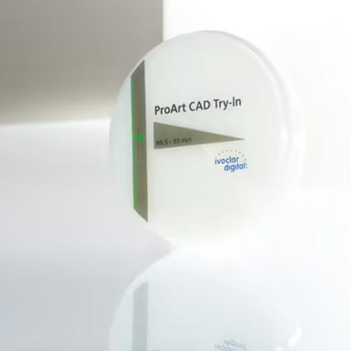 Стоматологический материал из PMMA - ProArt CAD®  - Ivoclar Vivadent - для восстановления зубов / CFAO / белый