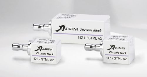 Циркониевый стоматологический материал - KATANA™ ZIRCONIA BLOCK - Kuraray Noritake Dental - для восстановления зубов / CFAO / для задних зубов