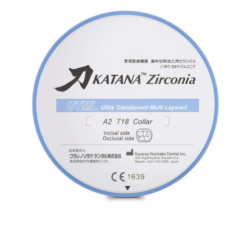 Циркониевый стоматологический материал - KATANA™ UTML - Kuraray Noritake Dental - для зубных мостов / для зубных коронок / для восстановления зубов