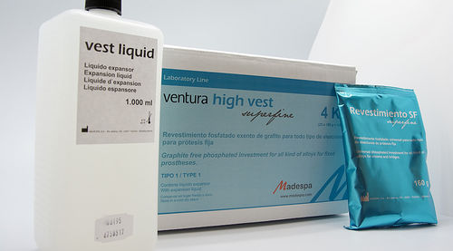 Стоматологический материал для стоматологической лаборатории - ventura high vest superfine - MADESPA S.A.   - для зубных протезов / в форме порошка