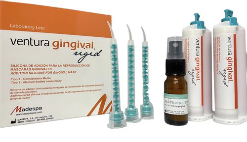 Стоматологический материал из силикона - ventura gingival rigid - MADESPA S.A.   - для фрезерования / для стоматологической лаборатории / десневой