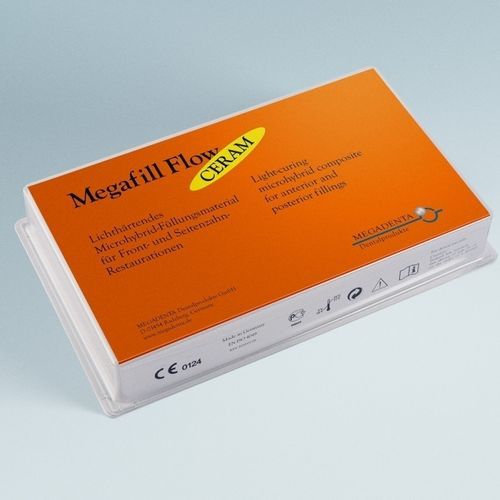 Стоматологический материал из жидкого композита - Megafill Flow CERAM - MEGADENTA Dentalprodukte GmbH   - из гибридного композита / для восстановления зубов / для реставрации