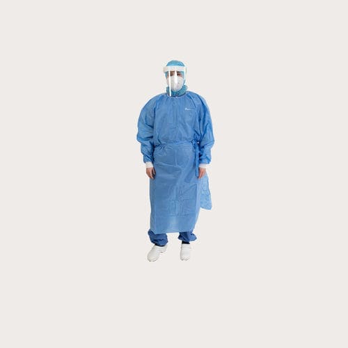 Хирургический халат унисекс - BARRIER® - Mölnlycke Health Care - дышащий / синий / желтый