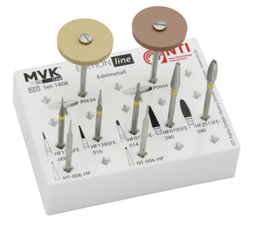 Фреза для стоматологических лабoраторий - Edelmetall-Set - MVK-line - из металла / для шлифовки
