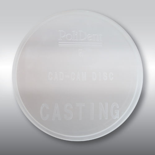 Стоматологический материал из PMMA - CASTING  DISC - POLIDENT d.o.o.   - CFAO / для литья металлов / для фрезерования