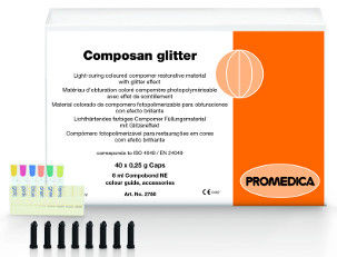 Стоматологический материал из компомера - Composan glitter - Promedica Dental Material GmbH   - для распломбирования канала / рентгеноконтрастный