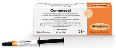 Стоматологический материал стеклоиономер - Composeal - Promedica Dental Material GmbH   - для восстановления зубов / фотополимеризуемый / рентгеноконтрастный