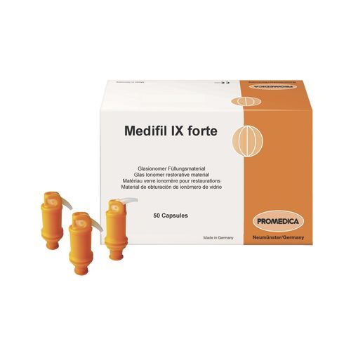 Стоматологический материал стеклоиономер - Medifil IX forte - Promedica Dental Material GmbH   - для восстановления зубов / капсула / временный