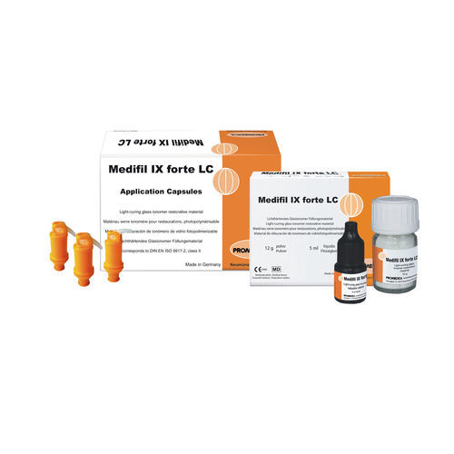 Стоматологический материал стеклоиономер - Medifil IX forte LC - Promedica Dental Material GmbH   - для восстановления зубов / фотополимеризуемый / рентгеноконтрастный