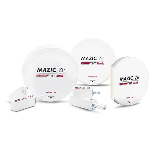 Стоматологический материал из циркония - MAZIC Zir - VERICOM Co., Ltd.   - для стоматологических вкладок / для зубных виниров / CFAO