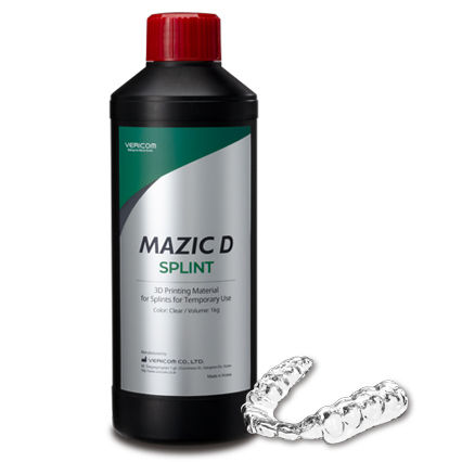 Стоматологический материал из полимера - MAZIC D SPLINT - VERICOM Co., Ltd.   - для 3D-печати / для терапевтических желобов / прозрачный