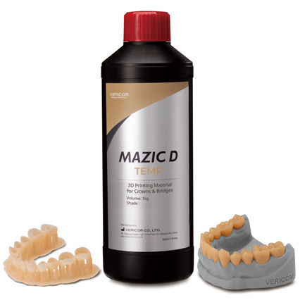 Стоматологический материал для 3D-печати - MAZIC D TEMP - VERICOM Co., Ltd.   - для зубных коронок / для зубных мостов / биосовместимый