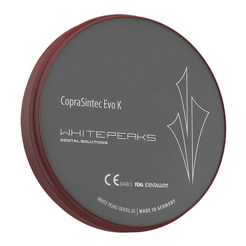 Стоматологический материал из хромированного кобальта - CopraSintec Evo K - Whitepeaks Dental Solutions GmbH - для восстановления зубов / для фрезерования