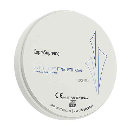 Циркониевый стоматологический материал - CopraSupreme 98 - Whitepeaks Dental Solutions GmbH - для восстановления зубов / полупрозрачный / белый