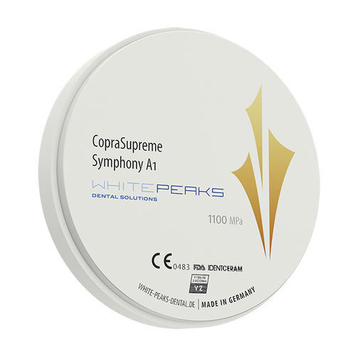 Циркониевый стоматологический материал - CopraSupreme Symphony 98 - Whitepeaks Dental Solutions GmbH - для восстановления зубов / для задних зубов / для передних зубов
