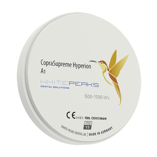 Циркониевый стоматологический материал - CopraSupreme Hyperion 98 - Whitepeaks Dental Solutions GmbH - для восстановления зубов / высоко транслюцентный / непрозрачный