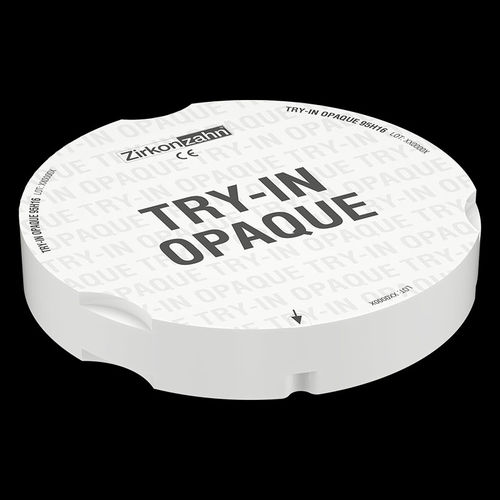 Стоматологический материал из полимера - Try-In Opaque - Zirkonzahn - для восстановления зубов / CFAO / непрозрачный
