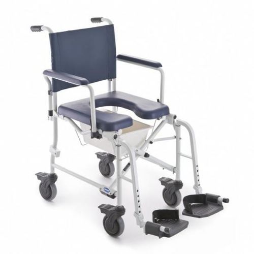 Стул для душа с подлокотниками - Lima - Invacare - на колесиках / с опорой для ступней / со спинкой
