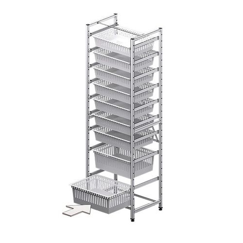Модульный стеллаж - F-RACK-600 - Behmpat Producciones S.L - для корзины / на направляющей / с открытой структурой