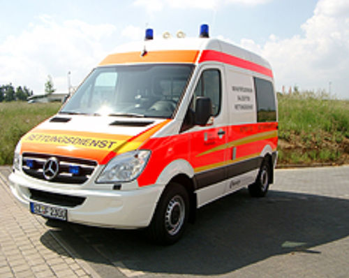 Машина скорой помощи фургон - Mercedes Benz Sprinter - C. Miesen - тип А / с 4 носилками / с рампой