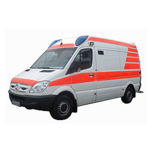Машина скорой помощи небольшой фургон - Volkswagen T5  - C. Miesen - с 4 носилками / с рампой