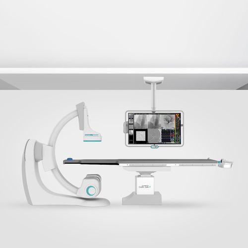 Цифровой система флюороскопии - ALTIMA F100 - Allengers Medical Systems - для сердечно-сосудистой флюорографии / с усилителем яркости, прикрепленным к полу