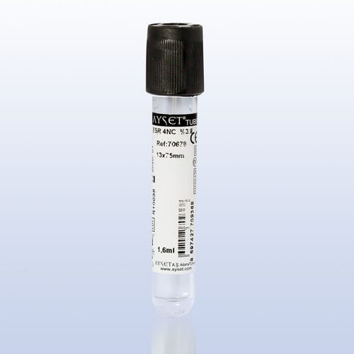 Пробоотборная трубка СОЭ - 81142 - AYSET TIBBI ÜRÜNLER VE PLASTIK TEKSTIL ELEKTRONIK GIDA TEMIZLIK MADDELERI SAN AS - цилиндрическая / из ПЭТФ / из пластика