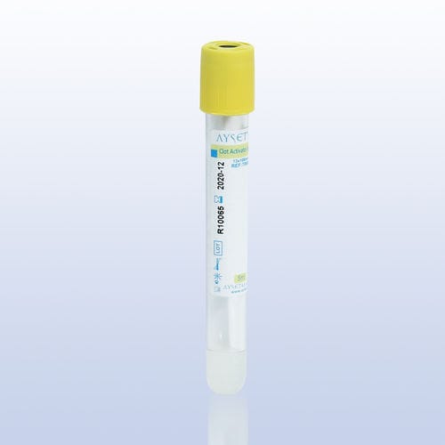 Лабораторная пробоотборная трубка - 81241 - AYSET TIBBI ÜRÜNLER VE PLASTIK TEKSTIL ELEKTRONIK GIDA TEMIZLIK MADDELERI SAN AS - цилиндрическая / сыворотки / цельной крови
