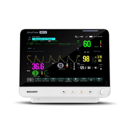 Монитор пациента для ЭКГ - M12 - Guangdong Biolight Meditech - частота дыхания / для интенсивной терапии