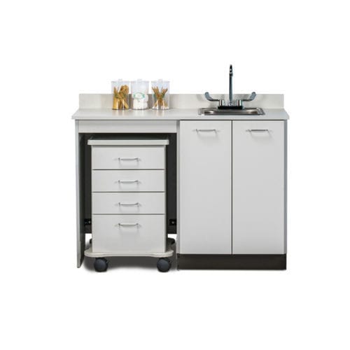 Шкаф для больниц - 48048L - Clinton Industries - на роликах / из металла / из нержавеющей стали