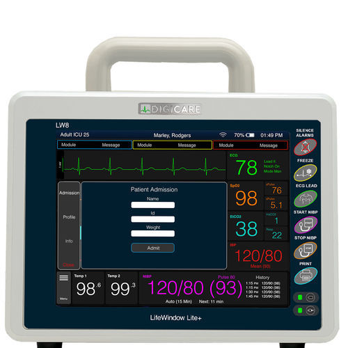 Переносной многопараметрический монитор пациента - LifeWindow™ Lite - Digicare Biomedical Technology - для ЭКГ / RESP / TEMP