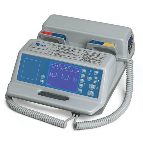 Внешний дефибриллятор с ручным приводом - C-12S - E & M Electromedicina  - с монитором ECG и SpO2