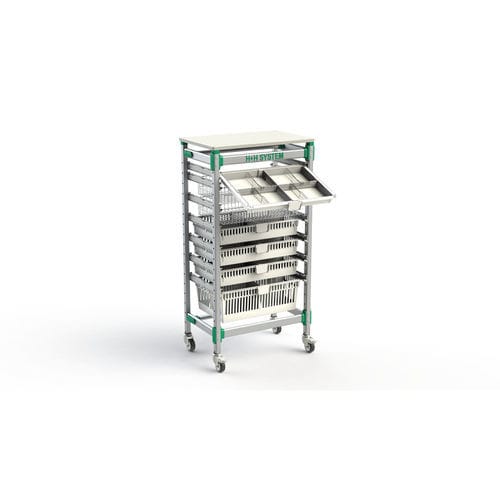 Медицинская тележка - FlexShelf - H+H SYSTEM GmbH - для лекарств / для общего применения / транспортная