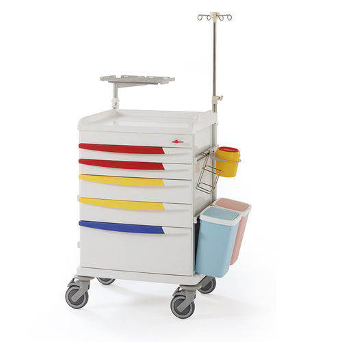 Медицинская тележка - F-45 - Hebei Pukang Medical Instruments - для неотложной помощи / для общего применения / для дефибриллятора