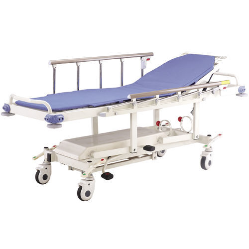 Транспортная тележка-каталка - E-2 - Hebei Pukang Medical Instruments - гидравлическая / с регулируемой высотой / с регулируемой спинкой