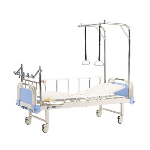 Медицинская кровать - C-5 - Hebei Pukang Medical Instruments - для больниц / ручная / на роликах