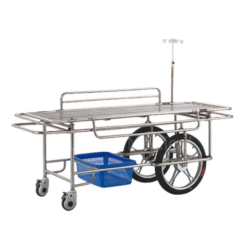 Транспортная тележка-каталка - E-6 - Hebei Pukang Medical Instruments - ручная / 1 секция / с боковыми ограждениями