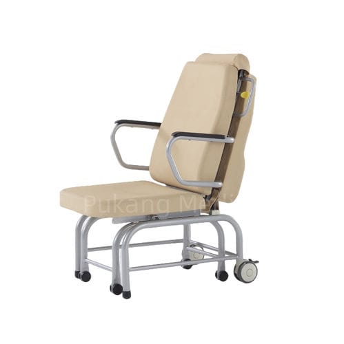 Раскладное кресло для отдыха - Y-43 - Hebei Pukang Medical Instruments - с ручным управлением / с регулируемой спинкой / на роликах