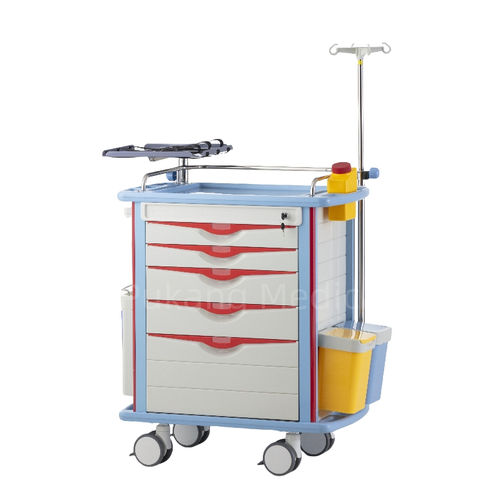 Медицинская тележка - F-46 - Hebei Pukang Medical Instruments - для неотложной помощи / для общего применения / для дефибриллятора