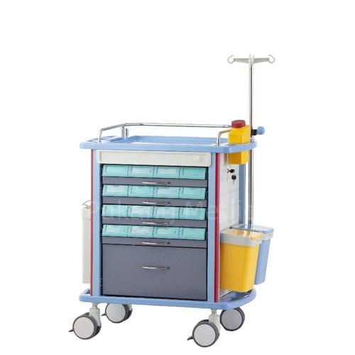 Медицинская тележка - F-50 - Hebei Pukang Medical Instruments - для медикамента / для распределения лекарств / транспортная