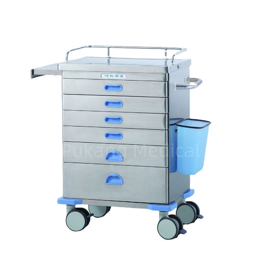 Медицинская тележка - F-62 - Hebei Pukang Medical Instruments - для анестезии / для лекарств / многофункциональная