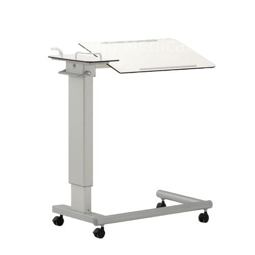 Прикроватный столик с регулируемой высотой - T-31 - Hebei Pukang Medical Instruments - на роликах / наклонный / с ручным приводом
