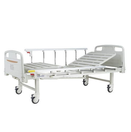 Кровать для больниц - B-16 - Hebei Pukang Medical Instruments - ручная / с фиксированной высотой / на роликах