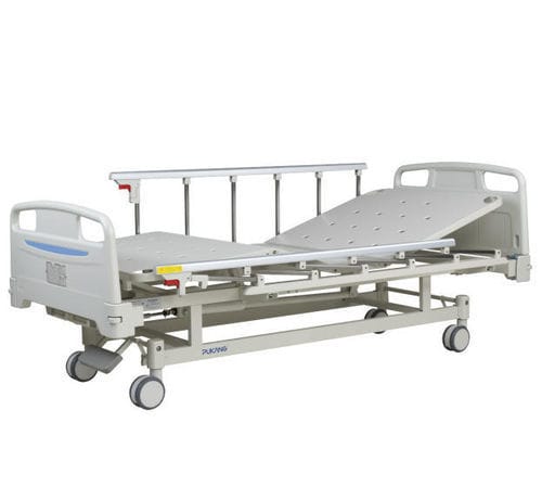 Кровать для больниц - B-10 - Hebei Pukang Medical Instruments - ручная / с фиксированной высотой / складная