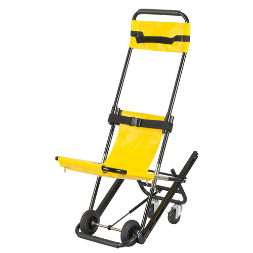 Складное кресло с носилками - SKB1C01-1 - Jiangsu Saikang Medical Equipment - с регулируемой высотой / на колесиках / с опорой для голеней