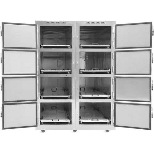 Ячейка для трупа 8 тел - SKB-7A008 - Jiangsu Saikang Medical Equipment - для носилок для трупов / с фронтальной загрузкой / для временного хранения