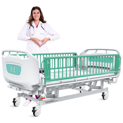 Кровать для больниц - CD3q - Jiangsu Saikang Medical Equipment - ручная / педиатрическая / с регулируемой высотой