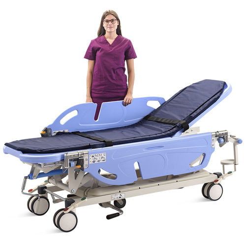 Тележка-каталка перекладчик пациента - SKB041-6 - Jiangsu Saikang Medical Equipment - для трансфера пациента / ручная / с регулируемой спинкой
